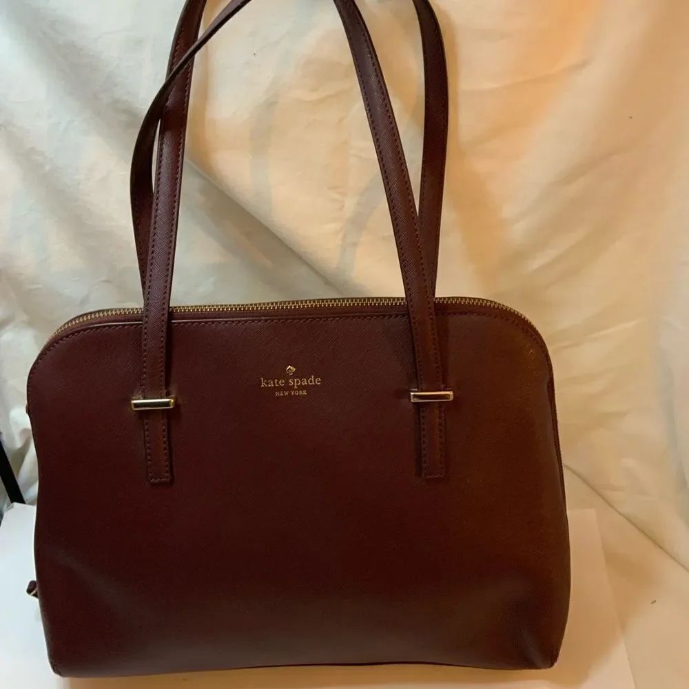 Kate Spade Cedar Street Maise Satchel burgundy leather